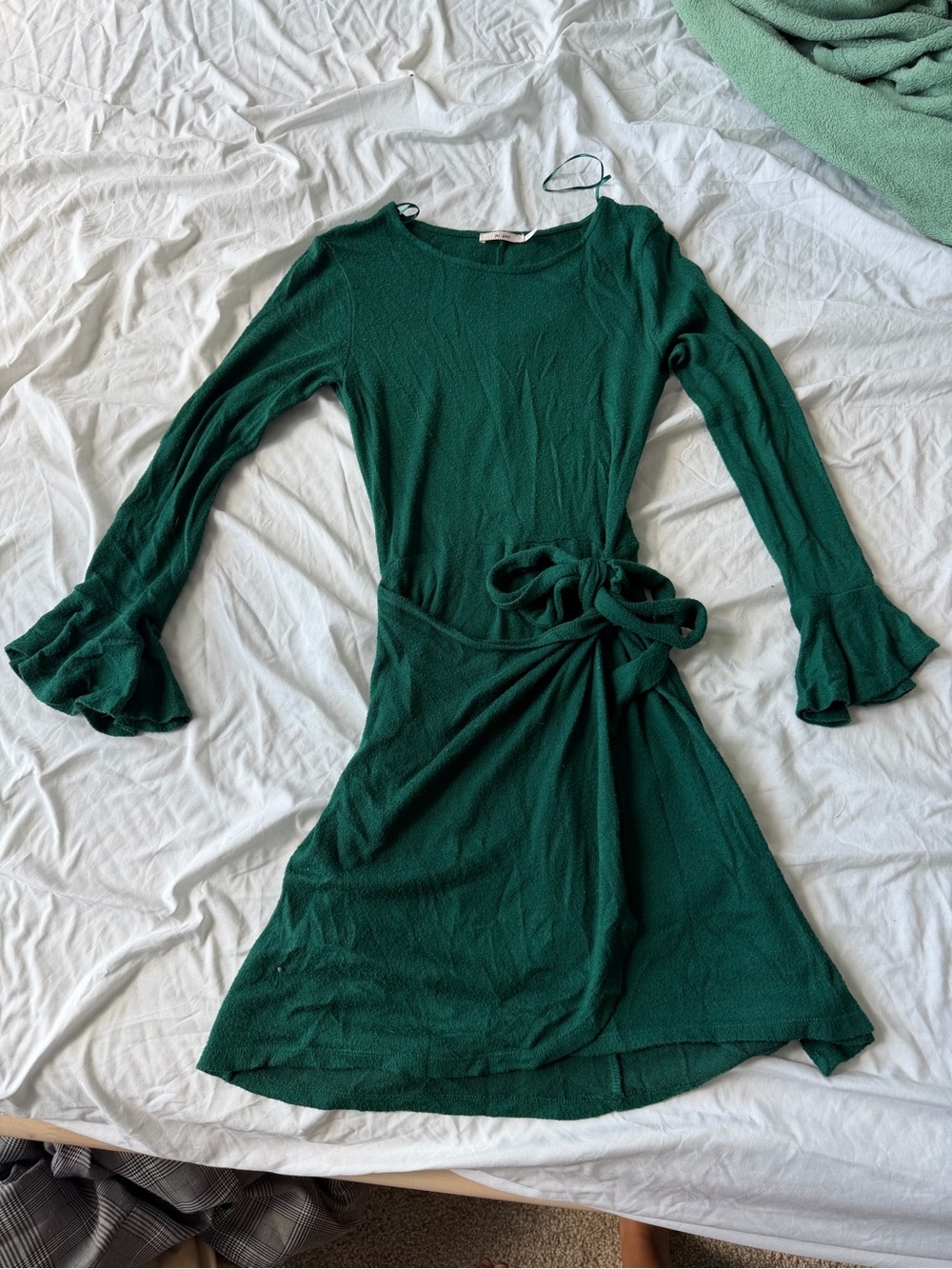 Emerald Green Wrap Dress